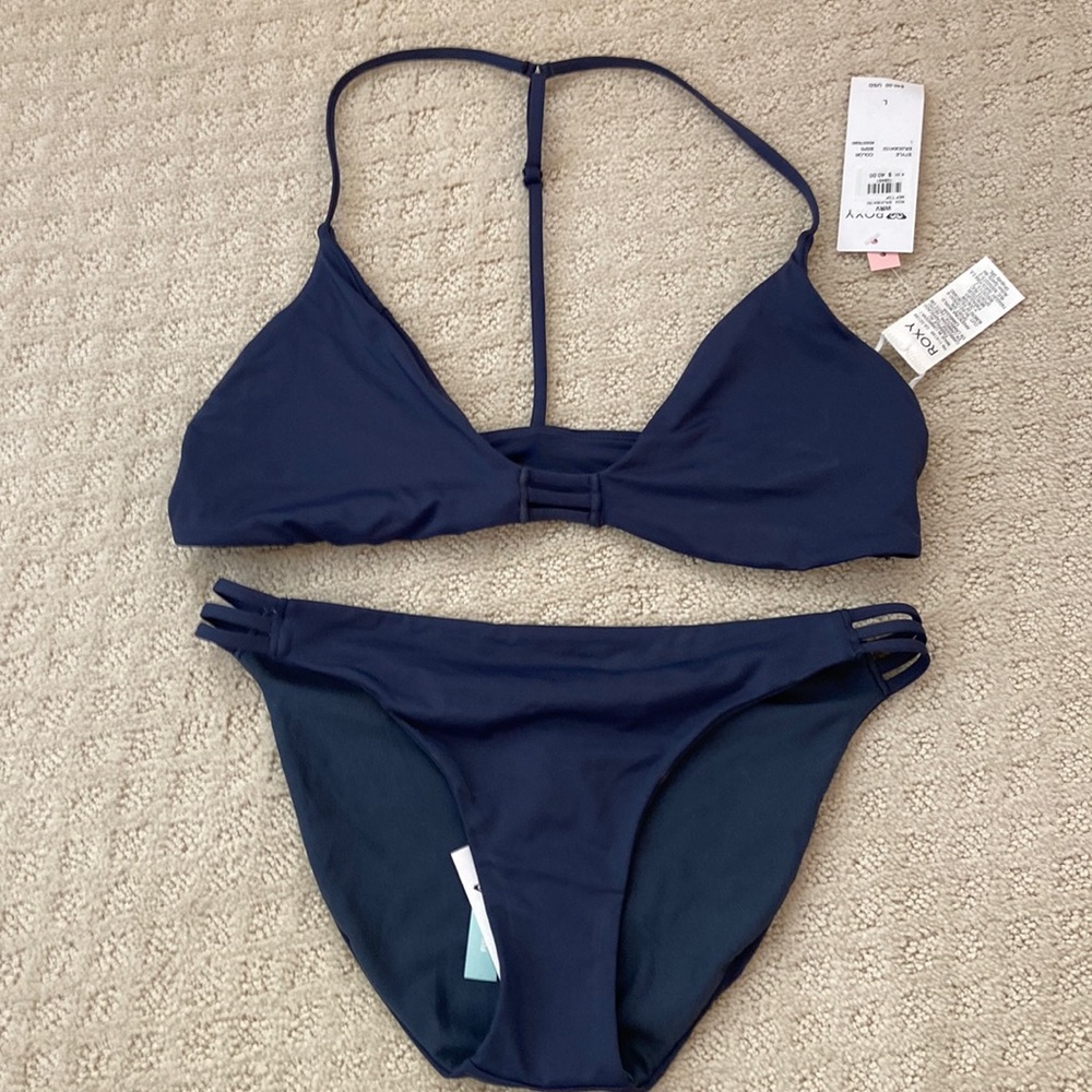 Roxy Navy Blue Two piece Bikini